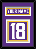 Minnesota Nameplate & Number (Back) - Home Purple - Triple Mat 2