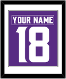 Minnesota Nameplate & Number (Back) Combined - Home Purple - Single Mat 1