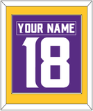 Minnesota Nameplate & Number (Back) Combined - Home Purple - Single Mat 2