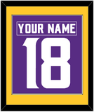 Minnesota Nameplate & Number (Back) Combined - Home Purple - Single Mat 2