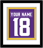 Minnesota Nameplate & Number (Back) Combined - Home Purple - Double Mat 1