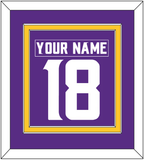 Minnesota Nameplate & Number (Back) Combined - Home Purple - Double Mat 2