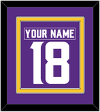 Minnesota Nameplate & Number (Back) Combined - Home Purple - Double Mat 2