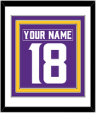Minnesota Nameplate & Number (Back) Combined - Home Purple - Triple Mat 1