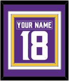 Minnesota Nameplate & Number (Back) Combined - Home Purple - Triple Mat 2