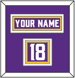 Minnesota Nameplate & Number (Shoulder) - Home Purple - Triple Mat 2