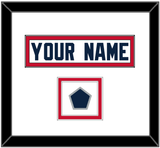 New England Nameplate & Jersey Logo Patch - Road White Jersey - Double Mat 1
