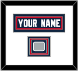 New England Nameplate & Jersey Logo Patch - Home Blue Jersey - Triple Mat 1