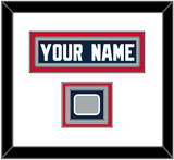New England Nameplate & Jersey Logo Patch - Home Blue Jersey - Triple Mat 2