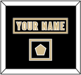 New Orleans Nameplate & Jersey Logo Patch - Home Black - Double Mat 2