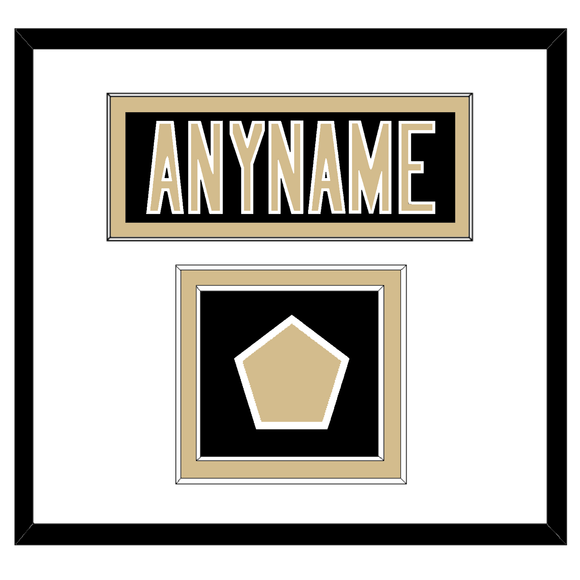 New Orleans Nameplate & Jersey Logo Patch - Home Black - Double Mat 1