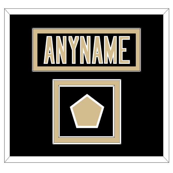 New Orleans Nameplate & Jersey Logo Patch - Home Black - Double Mat 2
