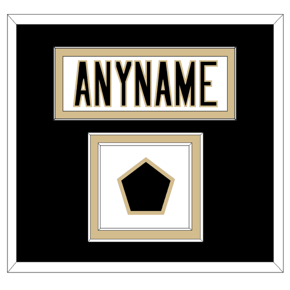 New Orleans Nameplate & Jersey Logo Patch - Road White - Double Mat 1