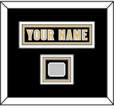 New Orleans Nameplate & Super Bowl XLIV Jersey Patch - Home Black - Triple Mat 3