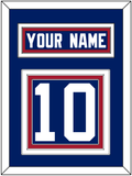 New York Nameplate & Number (Back) - Home Blue - Triple Mat 2