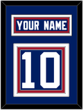 New York Nameplate & Number (Back) - Home Blue - Triple Mat 2