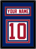 New York Nameplate & Number (Back) - Road White - Triple Mat 2