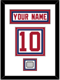 New York Nameplate & Number (Back) With Super Bowl Jersey Patch - Road White - Triple Mat 1
