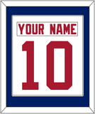 New York Nameplate & Number (Back) Combined - Road White - Single Mat 1