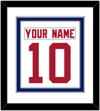 New York Nameplate & Number (Back) Combined - Road White - Double Mat 1