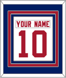 New York Nameplate & Number (Back) Combined - Road White - Triple Mat 2