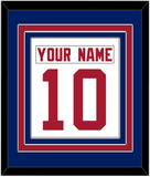 New York Nameplate & Number (Back) Combined - Road White - Triple Mat 2