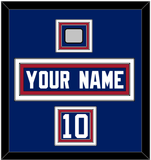 New York Nameplate, Number (Shoulder) & Super Bowl Jersey Patch - Home Blue - Triple Mat 2
