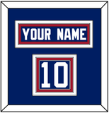 New York Nameplate & Number (Shoulder) - Home Blue - Triple Mat 2