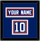 New York Nameplate & Number (Shoulder) - Home Blue - Triple Mat 2