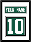 New York Nameplate & Number (Back) - Home Green - Double Mat 1