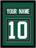 New York Nameplate & Number (Back) - Home Green - Double Mat 3