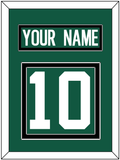 New York Nameplate & Number (Back) - Home Green - Double Mat 3