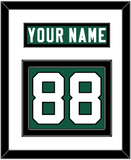 New York Nameplate & Number (Back) - Home Green (2019-2023) - Double Mat 1