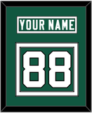 New York Nameplate & Number (Back) - Home Green (2019-2023) - Double Mat 2