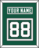 New York Nameplate & Number (Back) - Home Green (2019-2023) - Double Mat 2