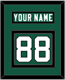 New York Nameplate & Number (Back) - Home Green (2019-2023) - Double Mat 3