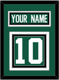 New York Nameplate & Number (Back) - Home Green - Triple Mat 3
