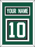 New York Nameplate & Number (Back) - Home Green - Triple Mat 3