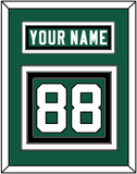 New York Nameplate & Number (Back) - Home Green (2019-2023) - Triple Mat 2