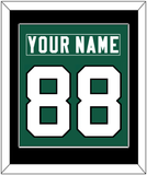 New York Nameplate & Number (Back) Combined - Home Green (2019-2023) - Single Mat 2