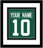 New York Nameplate & Number (Back) Combined - Home Green - Double Mat 1