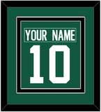 New York Nameplate & Number (Back) Combined - Home Green - Double Mat 3