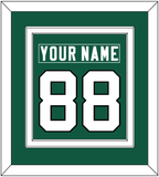 New York Nameplate & Number (Back) Combined - Home Green (2019-2023) - Double Mat 2