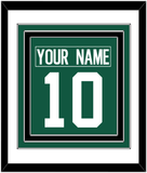 New York Nameplate & Number (Back) Combined - Home Green - Triple Mat 2