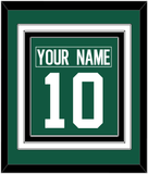 New York Nameplate & Number (Back) Combined - Home Green - Triple Mat 3