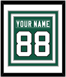 New York Nameplate & Number (Back) Combined - Home Green (2019-2023) - Triple Mat 1