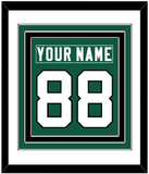 New York Nameplate & Number (Back) Combined - Home Green (2019-2023) - Triple Mat 2