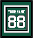 New York Nameplate & Number (Back) Combined - Home Green (2019-2023) - Triple Mat 3