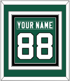 New York Nameplate & Number (Back) Combined - Home Green (2019-2023) - Triple Mat 3