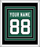 New York Nameplate & Number (Back) Combined - Home Green (2019-2023) - Triple Mat 4